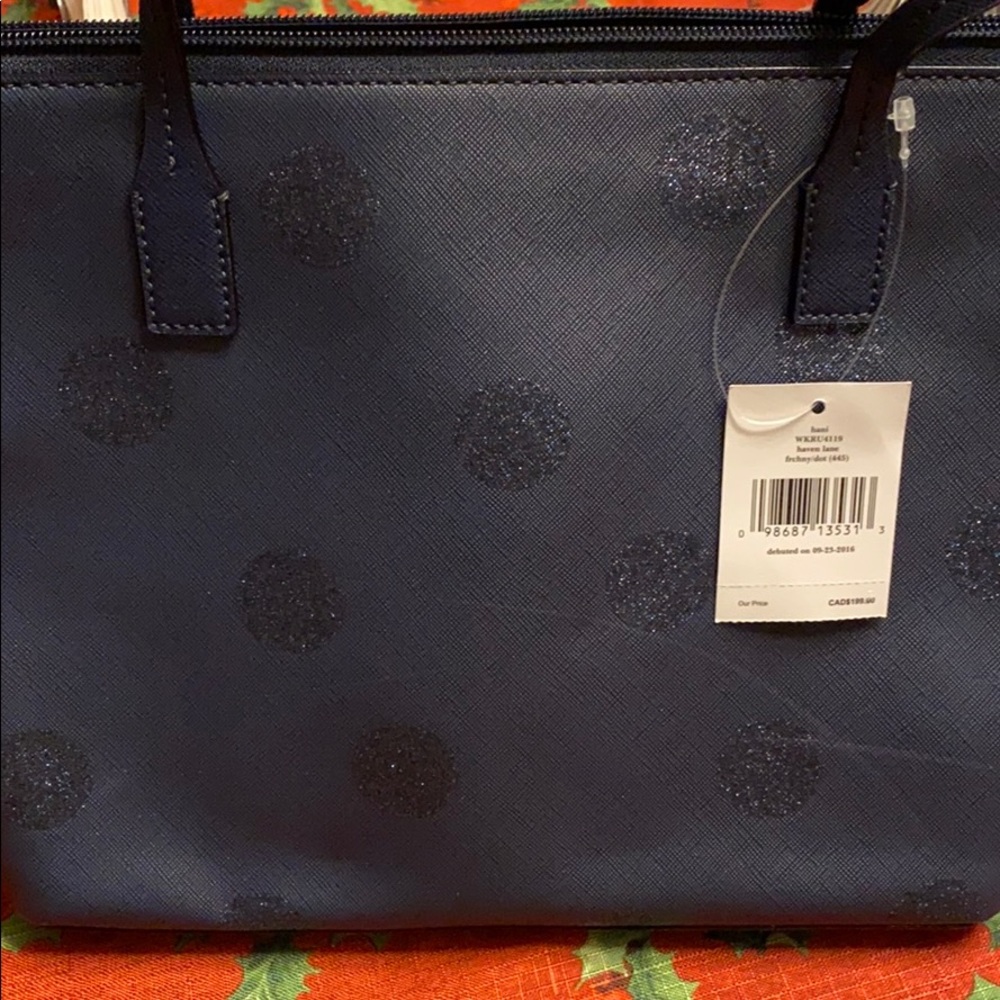 Kate spade blue with sparkles purse